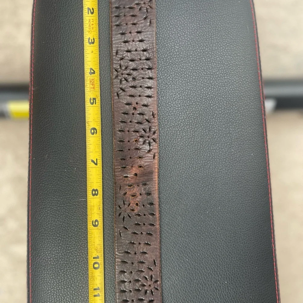 AEROPOSTALE Belt Genuine leather brown with silver buckle - Picture 7 of 7